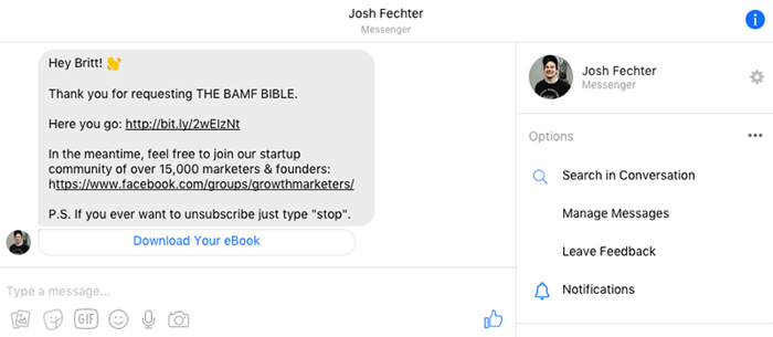 FacebookMessengerBotsExample