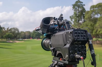video shoot photo of camera on golf course