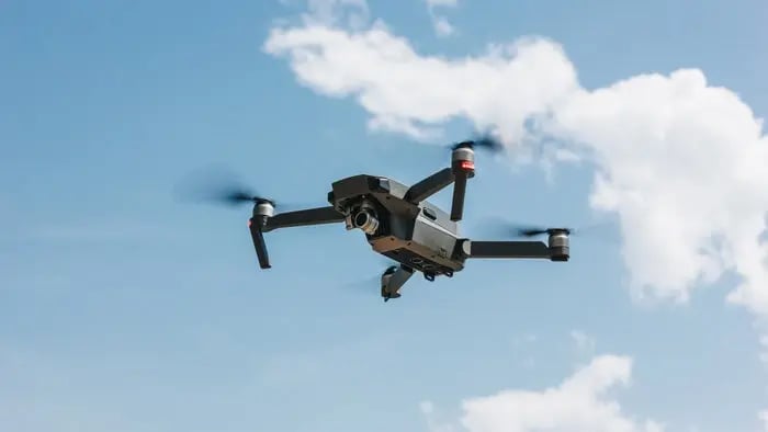 Drone flying