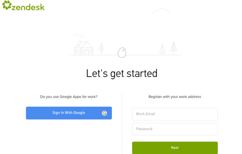 zendesk landing page