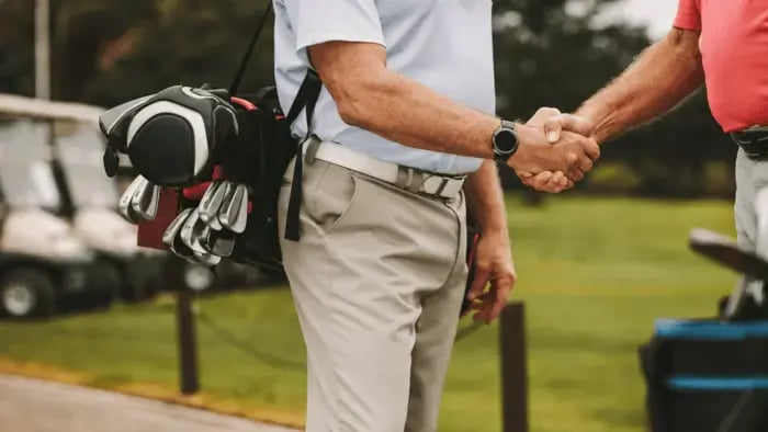 welcoming golf member