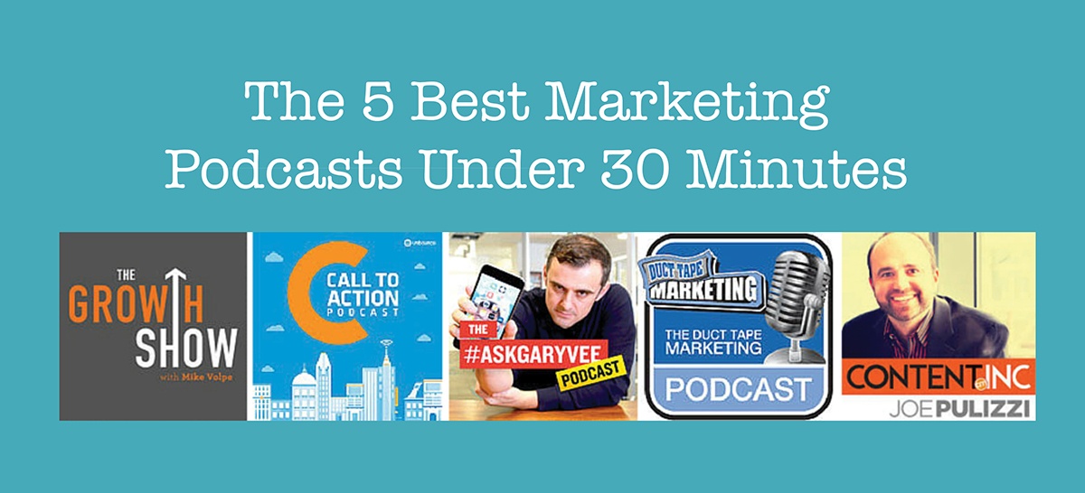 graphic showing 5 best podcasts